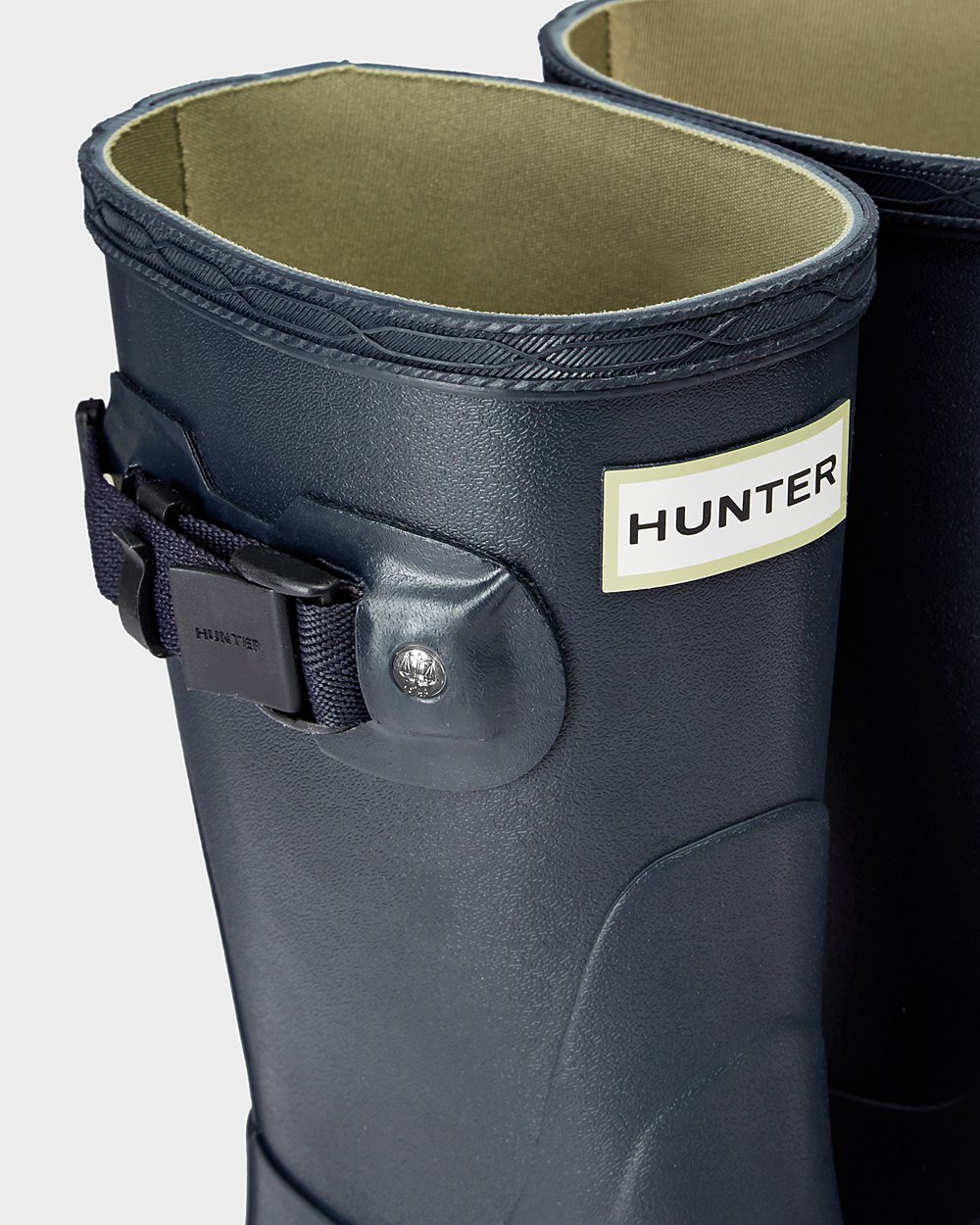 Womens Short Rain Boots - Hunter Norris Field (50ZYXUVIH) - Navy